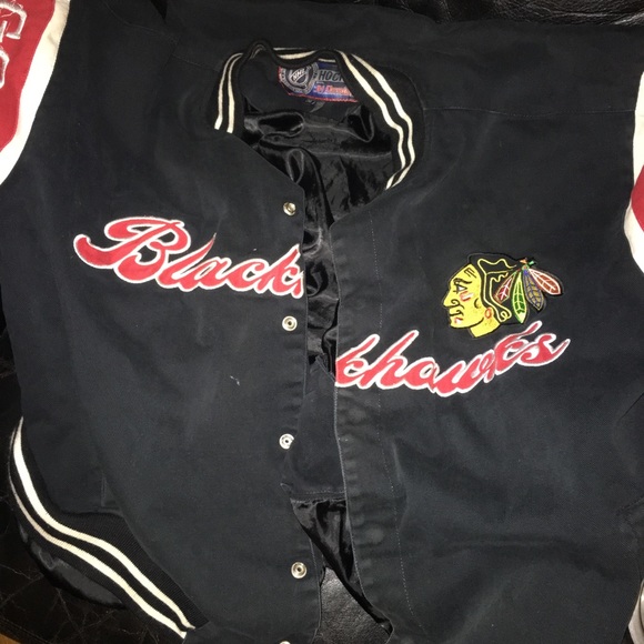 blackhawks letterman jacket